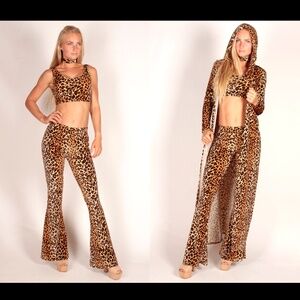 Leopard Print Hooded Set - Shania Twain Costume
